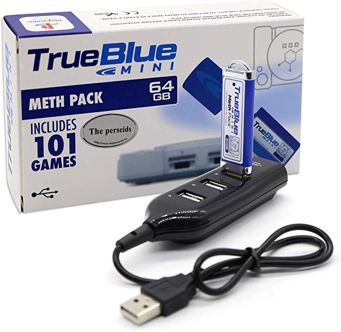 True Blue Mini Meth Pack，64G 101 Juegos para Playstation Classic