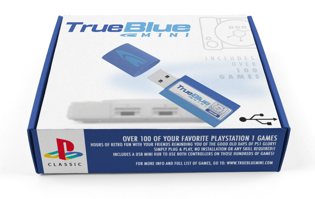 true blue mini para playstation classic