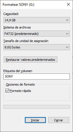 formatear unidad de disco autobleem paso 2